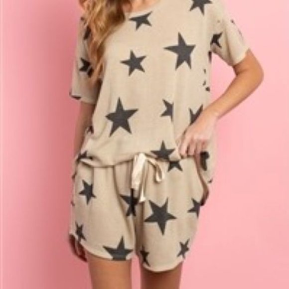 Waffle Knit Star Lounge Set - Picture 2 of 5